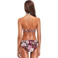 thumbnail image 5 of Dreamtimes Vintage Flowers On Red Swimsuits Padded Bikini Sets Sexy Swimwear for Women, XX-Large, 5 of 7