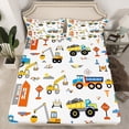 thumbnail image 2 of Castle Fairy Colorful Tractor 4pcs Bed Sheets for Kids Teens,Cartoon Truck Excavator King Sheets,Construction Vehicles Super Cozy Sheet Set,Lightweight Room Decor, 2 of 7