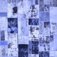 thumbnail image 1 of Ahgly Company Indoor Square Patchwork Blue Transitional Area Rugs, 3' Square, 1 of 4