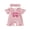 Watermelon Red, variant on Newborn Baby Girls Little Sister Outfit Waffle Knit Ruffle Romper Little Sis Letter Embroidery Short Sleeve Infant Bodysuit Jumpsuit Headband Cute Baby Girl Summer Clothes