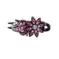 thumbnail image 2 of Womens Rhinestone Floral Hair Clip with Flexible Grip Durable Dovetail Design for Styling, 2 of 4