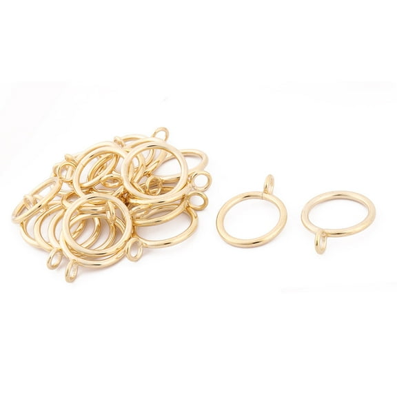 Uxcell Metal Window Curtain Drapery Rod Hanging Hook Clip Ring Gold Tone 20 Count