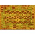 thumbnail image 1 of Ahgly Company Indoor Rectangle Oriental Yellow Traditional Area Rugs, 2' x 5', 1 of 4