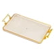 thumbnail image 3 of Bandeja rectangular para servir café con asas, bandeja para guardar joyas, para baño Ámbar, 3 of 9