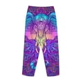 thumbnail image 3 of Lsque Elephant in Tribal Style Print Women's Pajama Pants, Lounge Pant - Comfortable Home Wear,Elastic Waistband, Stylish Design-Medium, 3 of 9