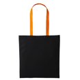 thumbnail image 1 of Nutshell - Bolsa Varsity Tote de algodón con asas grandes (Negro/Naranja), 1 of 1