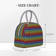 thumbnail image 2 of Disketp Rainbow Chequerboard Bolsa Térmica para Almuerzo, Lonchera con Abertura Amplia y Gran Capacidad, Organizador Reutilizable para Mujeres, Hombres y Adultos, 2 of 6