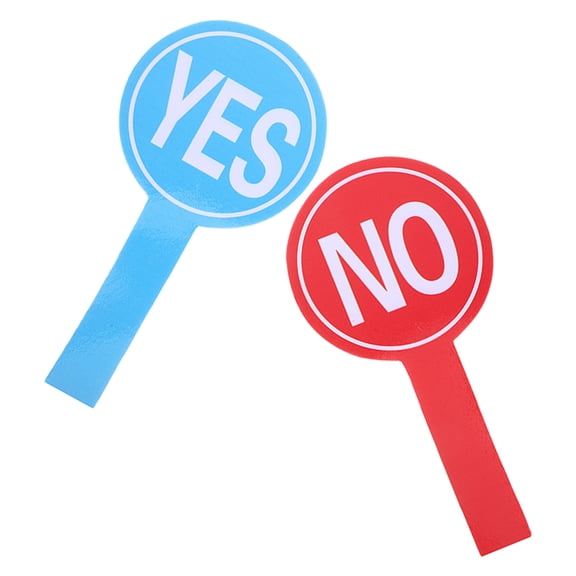 ULTNICE 2pcs Yes Or No Sign Score Boards Multi Foam Board Teacher Tools for Voting