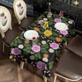 thumbnail image 2 of Pioneer Flower Floral Print Pattern Rectangle Tablecloth 60"x120", Waterproof Polyester Table Cloth, Wipeable Spillproof for Dining Camping Indoor Outdoor, 2 of 6