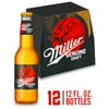 Miller Genuine Draft Beer, 12 Pack, 12 fl oz Glass Bottles, 4.7% ABV, Domestic Lager