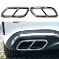 thumbnail image 2 of 2 Embellecedores de tubo de escape, accesorios exteriores para silenciador, compatibles con Mercedes plata, 2 of 6