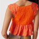 thumbnail image 5 of Chaleco Mujeres Casual Ruffle Tank Top Lace Up V Neck Patchwork Slim Chaleco Tops (Naranja M) Ygjytge Naranja T M para Mujer, 5 of 6