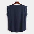 thumbnail image 4 of Aofany Men's Baggy Cotton Linen Vest T-Shirt V Neck Sleeveless With Pockets Tank Tops Blouses, 4 of 8
