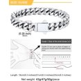 thumbnail image 6 of Terandius Men's Stainless Steel Cuban Chain Bracelet, available in widths of 5mm/7mm/9mm/12mm/14mm and lengths of 8.5 inches/9 inches, comes with a gift box., 6 of 8