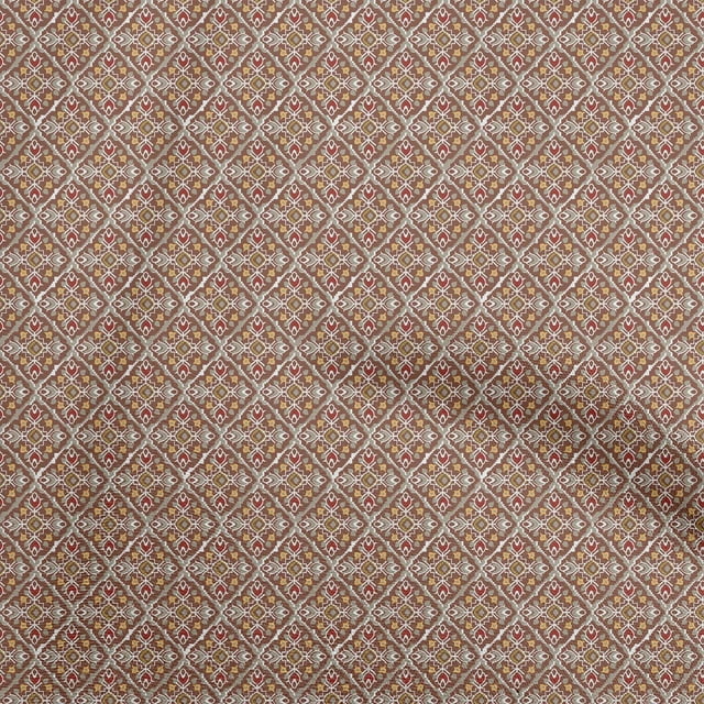 oneOone Velvet Brown Fabric Floral Sewing Craft Projects Fabric Prints By Yard 58 Inch Wide
