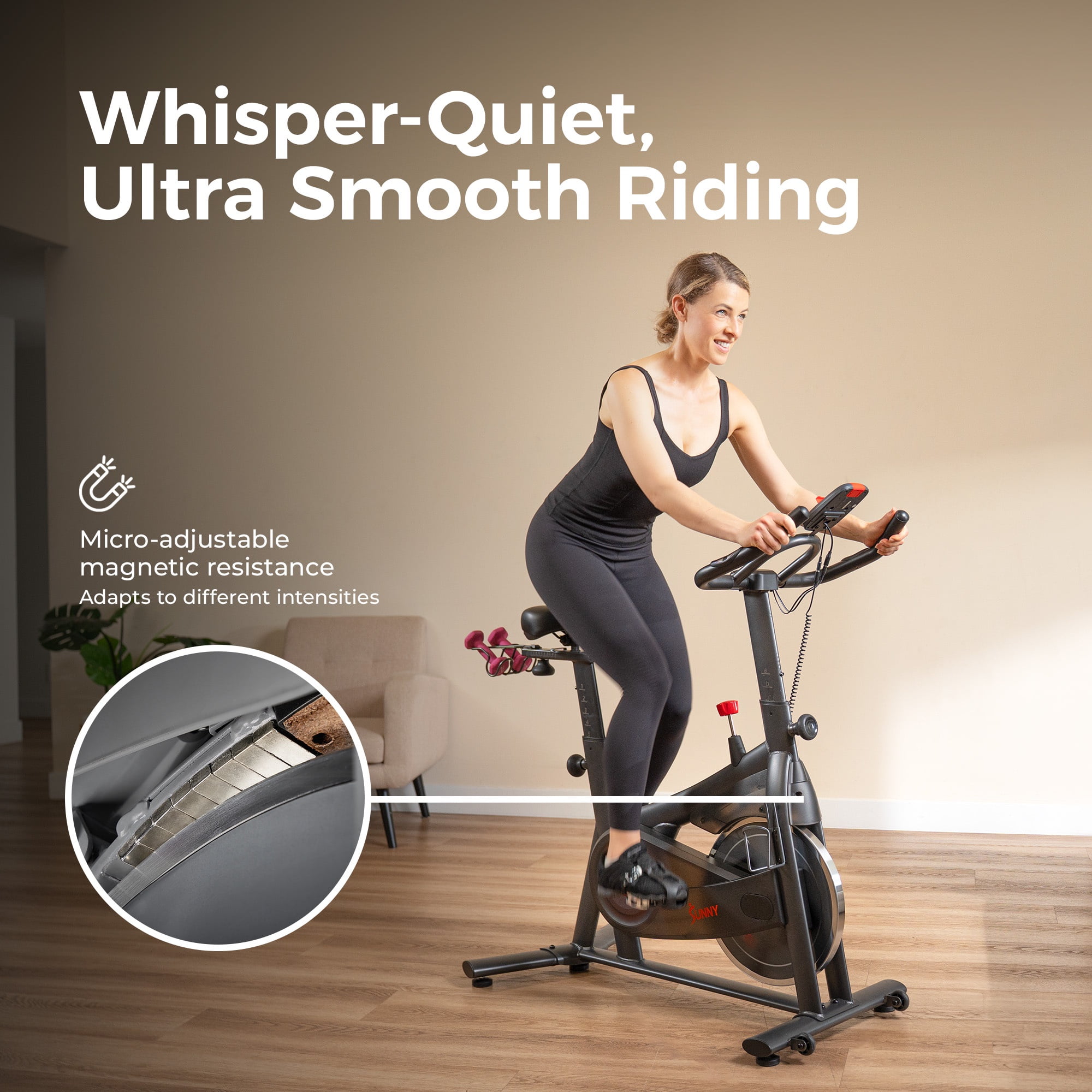 Sunny Health & Fitness Active 200 Smart Magnetic Cycling Exercise Bike