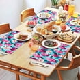 thumbnail image 2 of Pioneer Flower Floral Print Pattern Summer Placemats Table Placemats Set Of 4-Linen Kitchen Washable Placemats Table Mats 12x18 Inch Non-Slip Heat Resistant, 2 of 5