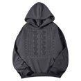 thumbnail image 2 of Women's Floral Embroidered Hoodie Sweatshirt, Long Sleeve Kangaroo Pocket Relaxed Pullover Top for Casual Everyday Wear, 2 of 4