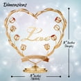 thumbnail image 2 of Matashi 24K Gold Plated 8" Heart and Flower with Happy Birthday Banner Table Top Ornament with Crystals Love Ornamental, Keepsake and Decor, Gorgeous Decoration, 2 of 4