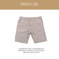 thumbnail image 2 of LULULION Men Gym Linen Shorts Grey Comfortable Adjustable Waist Casual Pants, 2 of 8