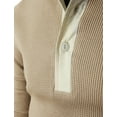thumbnail image 4 of H2H Mens Casual Henley Long Sleeve Waffle Cotton T-Shirts BEIGE US 2XL/ASIA 3XL (CMTTL045), 4 of 6