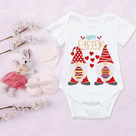 

Leutsin Infant Newborn Baby Girls Boys Easter Bunny Bodysuit Romper Casual Clothes