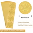 thumbnail image 2 of 2 Gold Foil Sticker Lotus 100pcs Certificate Seals Gold Embossed Round Embossed Foil Seal Stickers, 2 of 9
