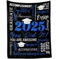 thumbnail image 2 of Graduation Soft Throw Blanket 2025, Birthday High School College Graduation Gifts for Daughter Son from Mom Dad, Class of 2025 Graduation Blanket Gifts for Him Her, 2 of 5