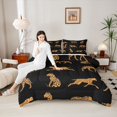 thumbnail image 4 of Castle Fairy Boys Girls Leopard Animal Twin Comforter Sets,Wildlife Cheetah Bedding Set, 4 of 8
