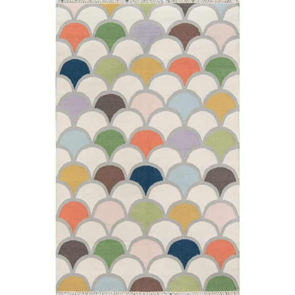 Novogratz by Momeni Topanga Dasha Flat Weave Multi Wool Rug 7'6" X 9'6"