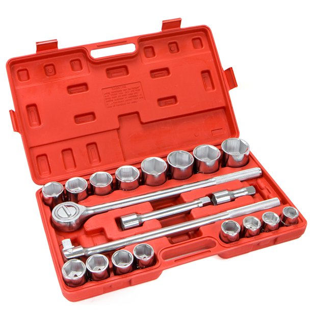 XtremepowerUS 21 Pieces 3/4" inch Drive Socket Wrench Set 6Points