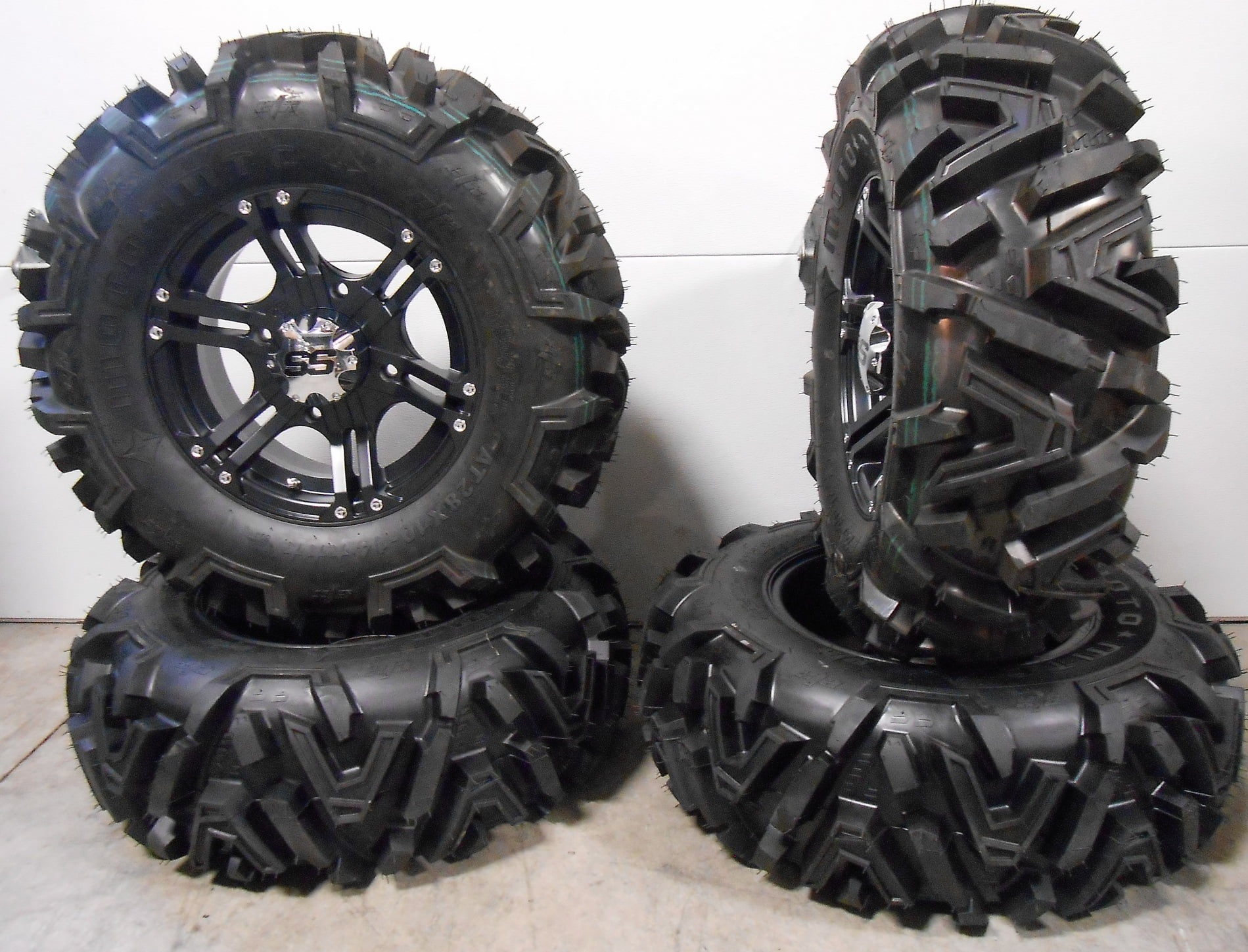 ITP SS212 14" Wheels Black 28" Moto MTC Tires Kawasaki Teryx Mule