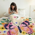 thumbnail image 3 of Butterfly 50x60 Inch Double-Layer Lamb Fleece Throw Blanket – Super Soft & Cozy Flannel with Lamb Wool Backing, Warm Anti-Pilling Plush Blanket for Couch, Bed, Sofa, 3 of 5