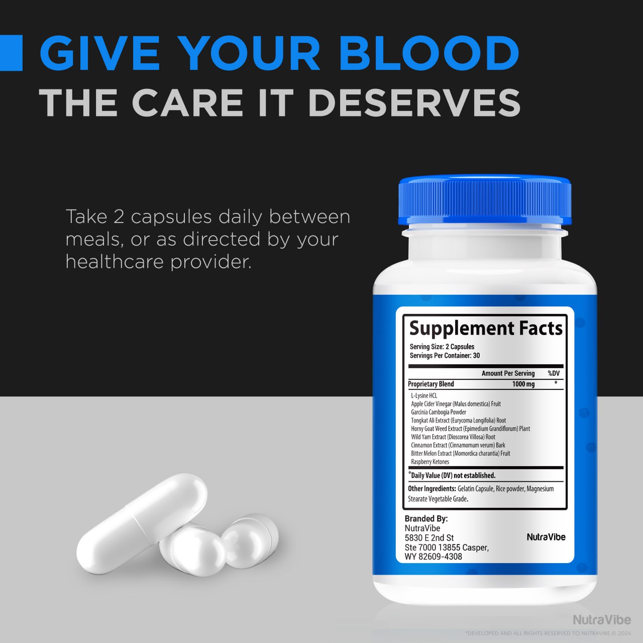 Glyco Fix Blood Support Pills – Glycogen Metabolism Capsules (5-Pack, 1000mg)