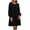 Black, variant on Lnmiateer Women Loose Swing Plus Size T‑Shirt Dress Crew Neck Long Sleeve Soft Breathable Fabric Fall Winter Daily Home Work Holiday Outfit