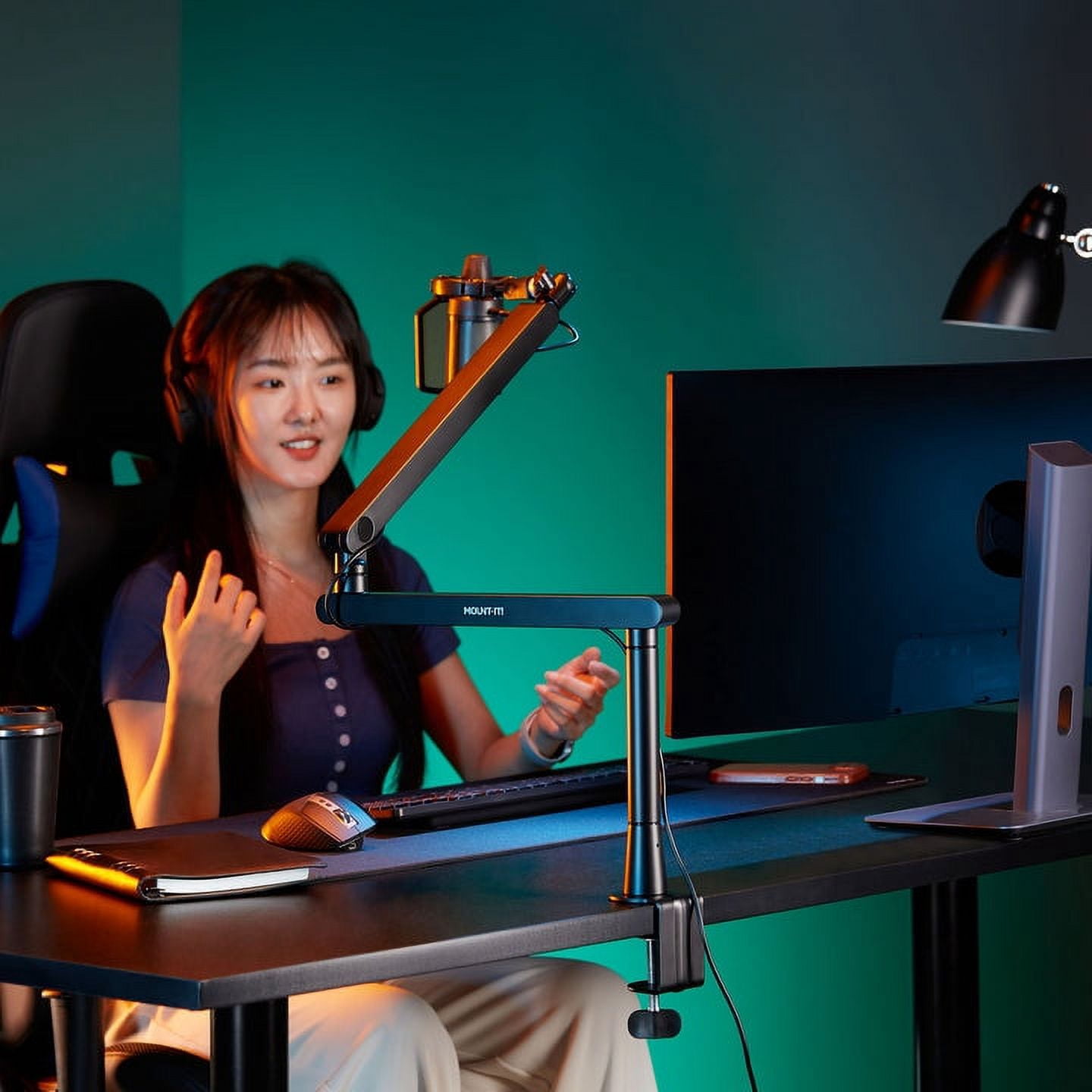 Mount-It! Premium Microphone Boom Arm for Podcasts, Meetings, Recordings