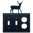 thumbnail image 1 of Village Wrought Iron ESSO-3 Cerf - Double Interrupteur et Couvercle à Prise Unique, 1 of 2