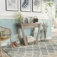 thumbnail image 4 of Furniture of America Quaint Modern Wood 1-Drawer Console Table in Light Oak, 4 of 7