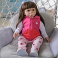 thumbnail image 3 of Lifelike Reborn Baby Dolls - 24" Girl Realistic Newborn Baby Dolls with Poseable Cloth Body, Real Life Baby Dolls for Pretend Play, Collection, 3 of 5