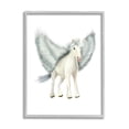 thumbnail image 4 of Stupell Industries Mythical Pegasus Creature Flying Horse Fantasy Painting Painting Gray Framed Art Print Wall Art, Design by Studio Q, 4 of 5