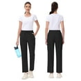 thumbnail image 5 of Xidunhg Women's Hiking Pants Lightweight Quick Dry Cargo Pants Casual Work Travel Safari Clothes Black 2XL, 5 of 9