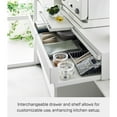 thumbnail image 6 of Yamazaki Home Countertop Drawer with Pull-Out Shelf - Wide, White, Steel, 6 of 7