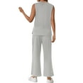 thumbnail image 5 of UVN Women Outfits Sets Summer 2 Piece Sets Casual Sweatsuits Sleeveless Tops and Pants Lounge Sets, 5 of 7