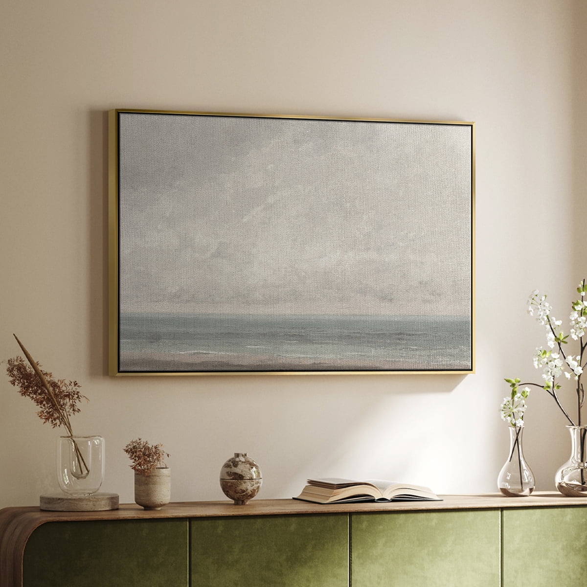 Vintage Landscape-CCCXLIII By Wexford Home Framed in Gold Wood Gallery Wrapped Canvas 25 in. x 37 in.