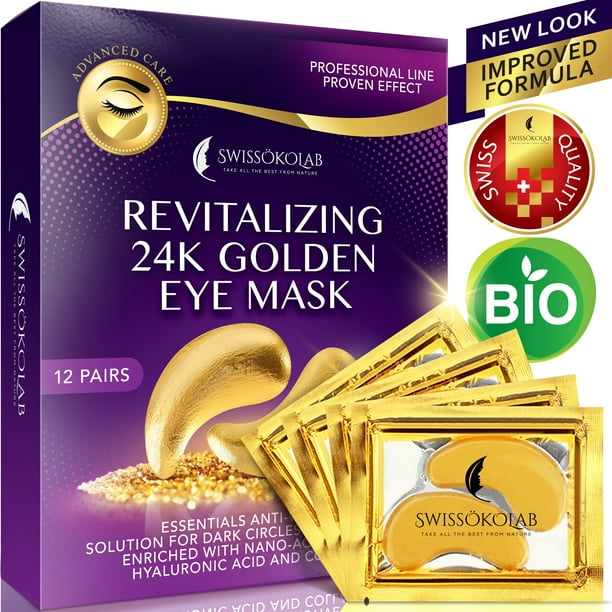 Under Eye Mask Gold Eye Mask AntiAging Hyaluronic Acid 24k Gold Eye
