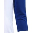 thumbnail image 5 of J. METHOD Men's 3/4 Sleeve Baseball Crewneck Tshirt Top Raglan Jersey T Shirt NEMT06 WHT/ROY XL, 5 of 5
