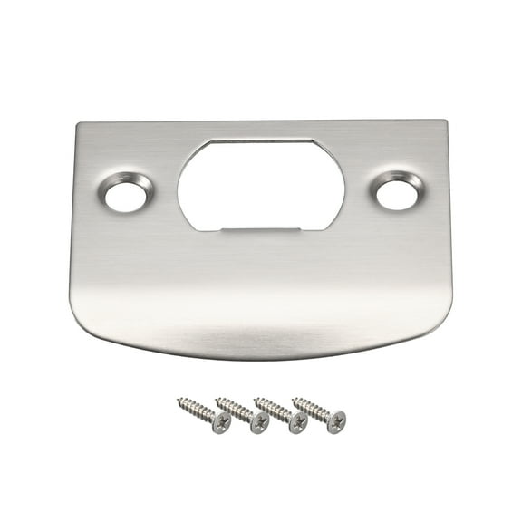 Uxcell 57mm x 45mm 201 Stainless Steel Door Latch Deadbolt Strike Plate, Silver