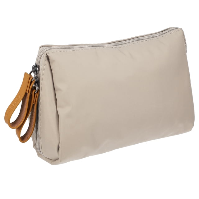 Bolsa de maquillaje pequeña Unique Bargains beige 16,5x10,5x6,5cm
