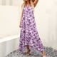 thumbnail image 2 of Moda Mujer Vestidos Cuello Redondo Verano Impresión Casual Sin Mangas Vacaciones Playa Vestido Largo Fridja  hjkh3054, 2 of 9