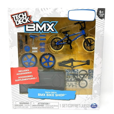 Tech Deck BMX Bike Shop with Accessories and Storage Container - Design Your Way Bike Toy - Blue and